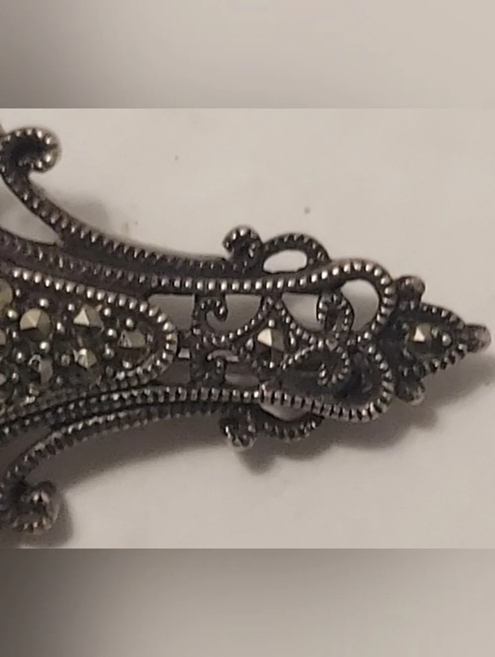 Vintage Sterling Silver - JUDITH JACK Signed Designer Marcasite Brooch Pin 925